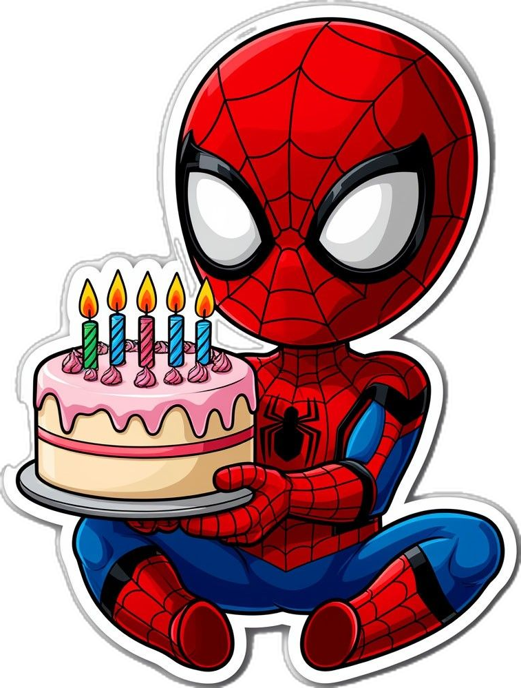 Spidey festejando